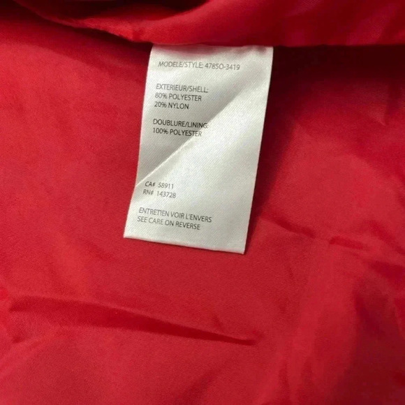 Tribal Jacket Poppy Red Boutique Brand Classic Preppy Lined Button Closure NWT - Picture 5 of 16